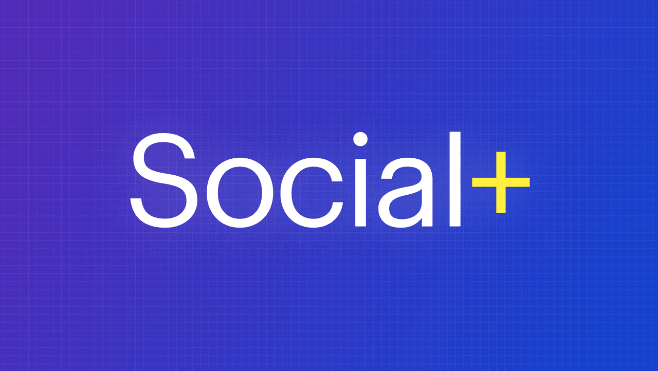 graphic treatment of Social Plus ad offering