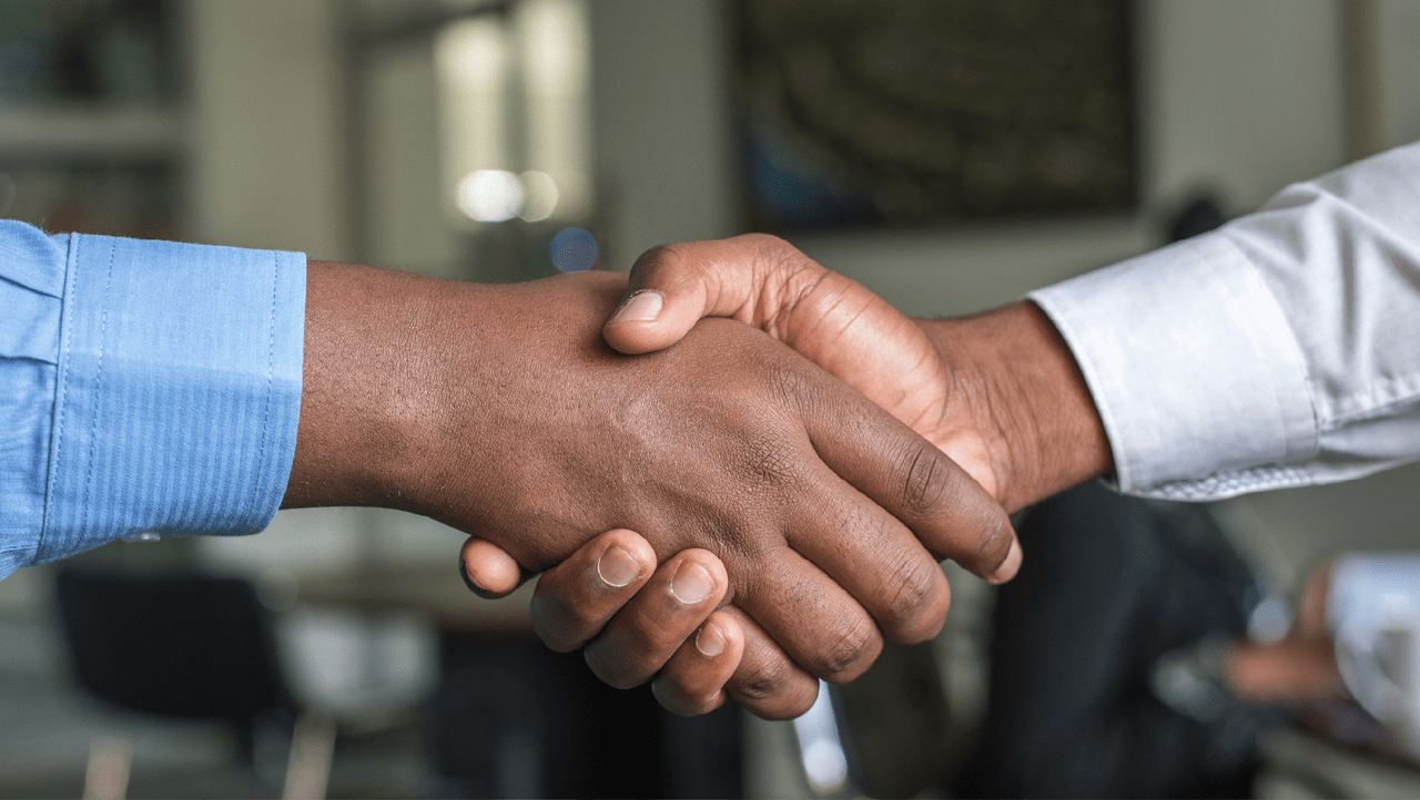 close-up image of handshake