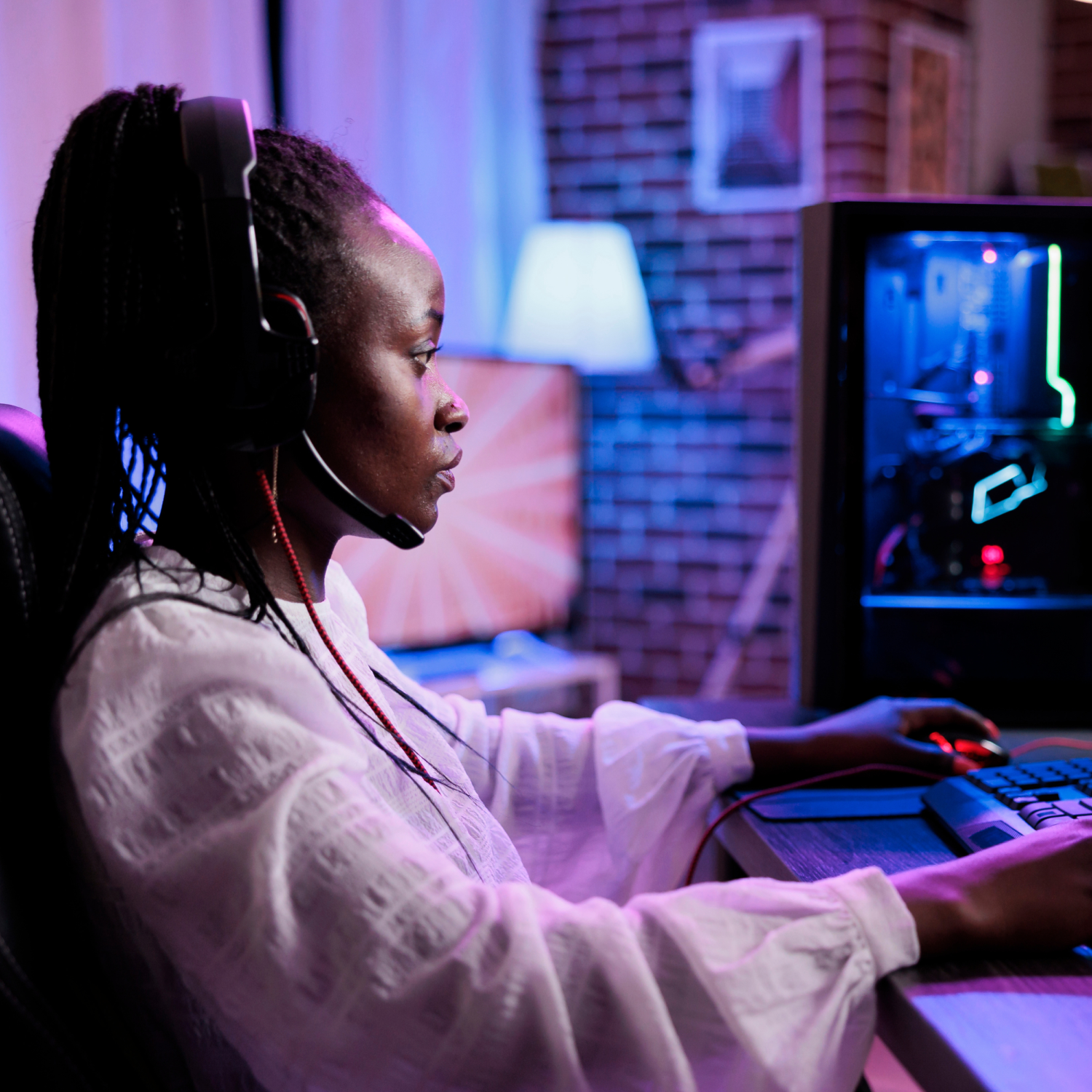 woman gaming