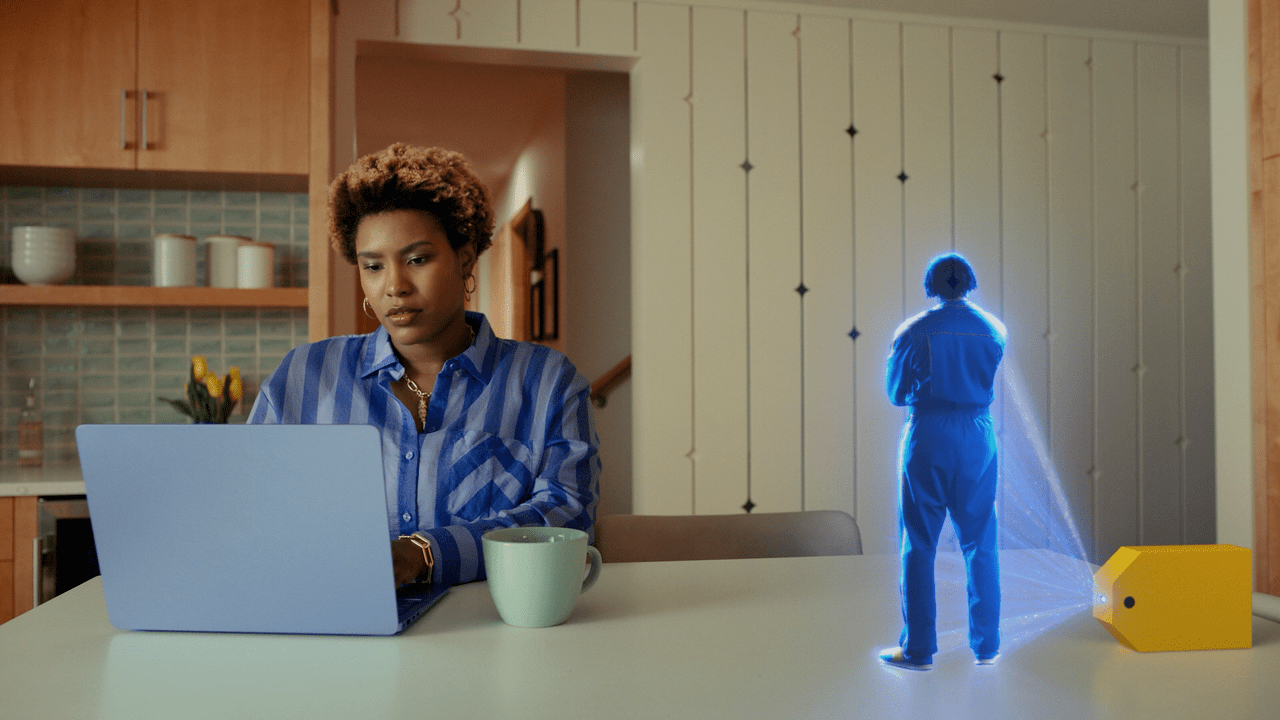 an ad example of our creative video offering, highlighting our spokes-hologram