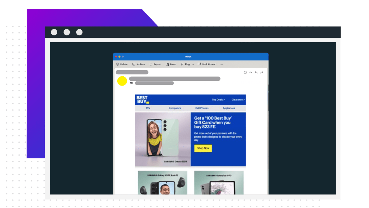 An example of a Stand-alone email from Best Buy