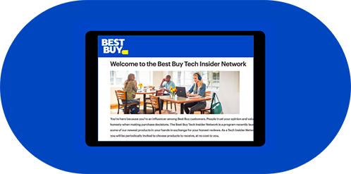 A rotating carousel of images showcasing Best Buy’s products and services